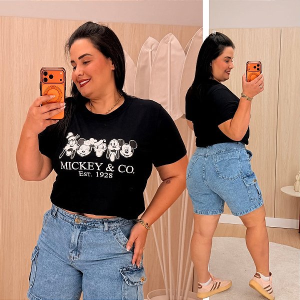 T shirt Mk Preta Plus Size