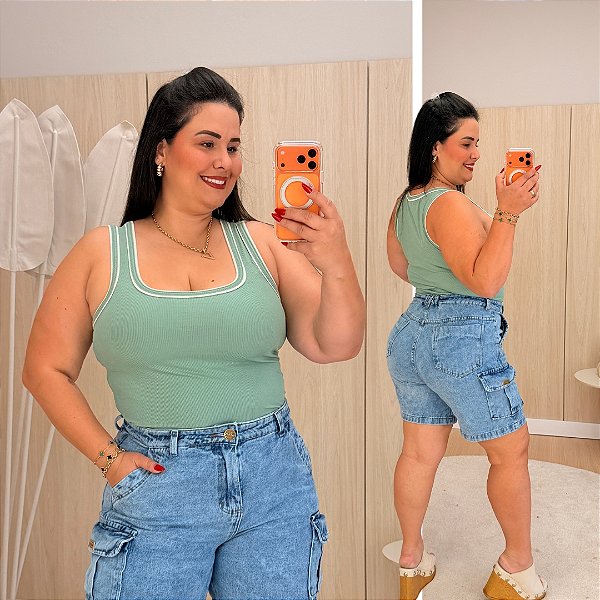 Regata Ribana Listra Sara Verde Plus Size