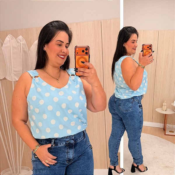 Regata Argola Azul Plus Size