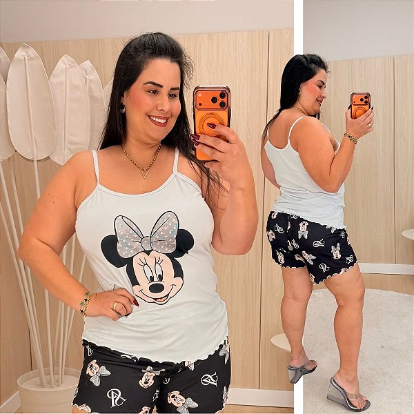 Pijama Minnie Poá Plus Size