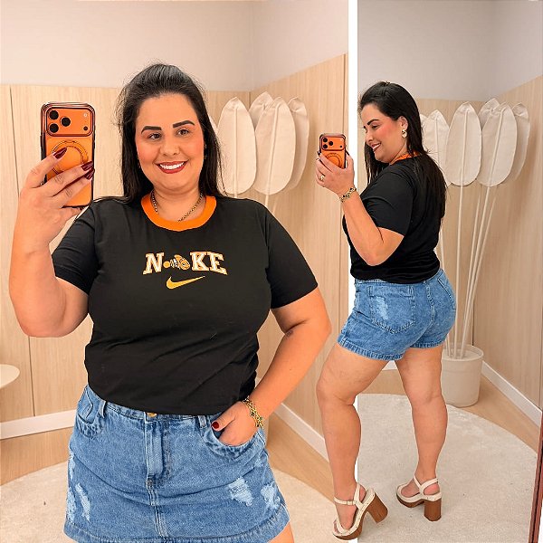 T shirt Nemo Preta Plus Size