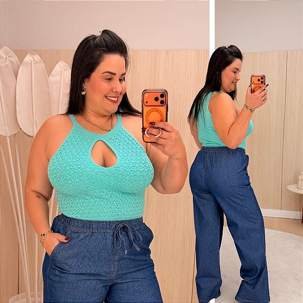 Blusa Modal Monique Verde Plus Size