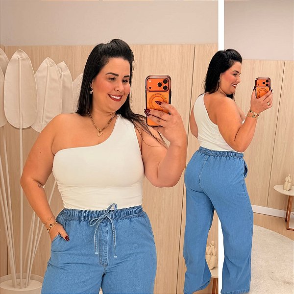 Blusa Nula Amélia Branca Plus Size
