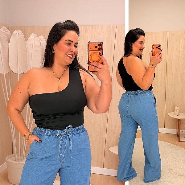 Blusa Nula Amélia Preta Plus Size