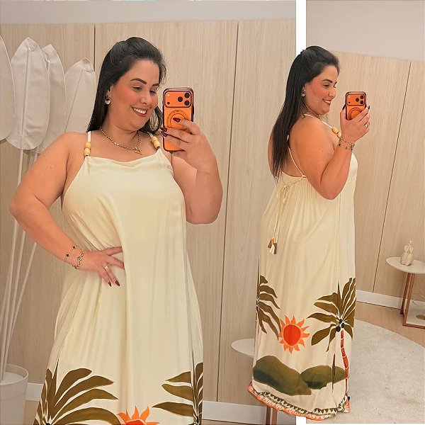 Vestido Santorini Off Coqueiro Plus Size