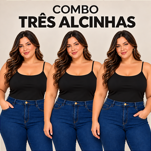Combo 3 Alcinhas Pretas