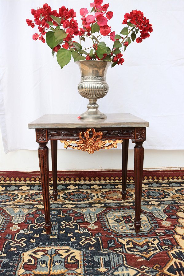 Mesas Luis XVI  jacarandá 3 pçs. mármore português anos 60