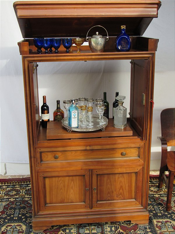 Armário Bar Francês Portas deslizantes Prateleira giratória