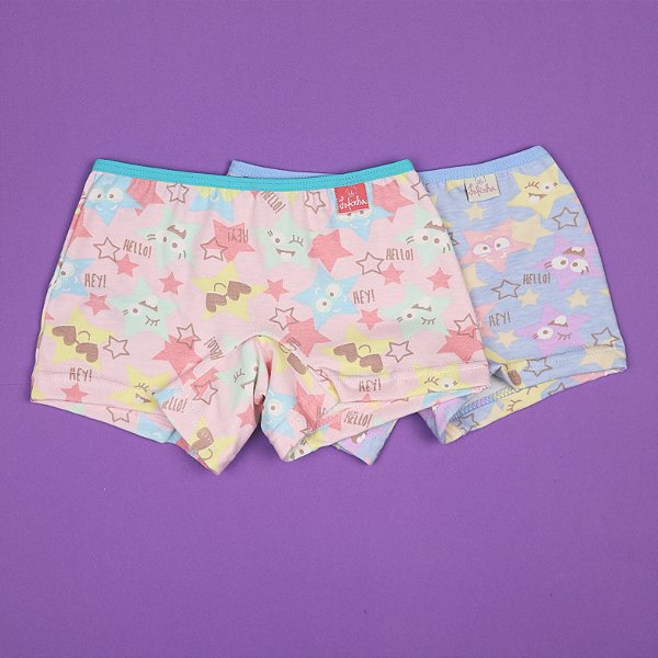 Kit com 2 Calcinhas Boxer malha Cotton