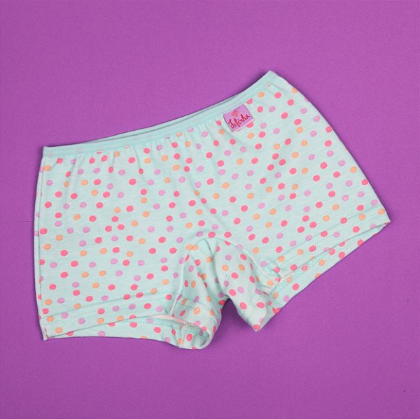 Calcinha Boxer Infantil Estampada malha Cotton