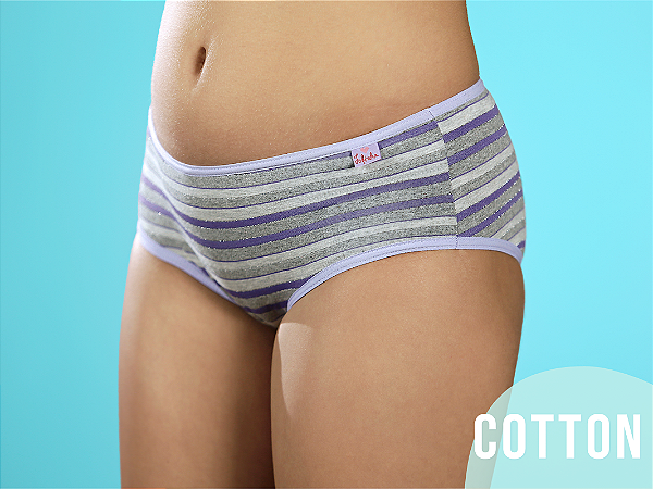 Calcinha Infantil Listrada malha Cotton