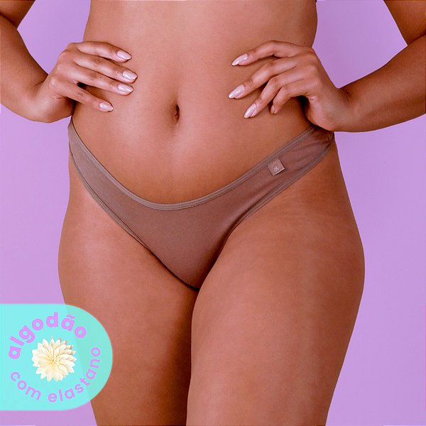 Tanga Cintura Baixa Algodão com Elastano