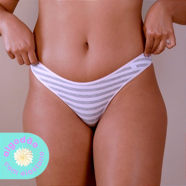 Tanga de Algodão Listrado Lily