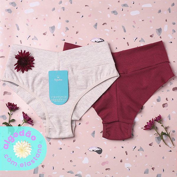 Kit com 2 Calcinhas Sofia Fio Duplo no Bumbum