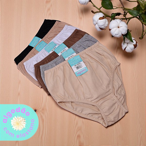 Kit com 6 Calçolas Clássica Algodão com Elastano