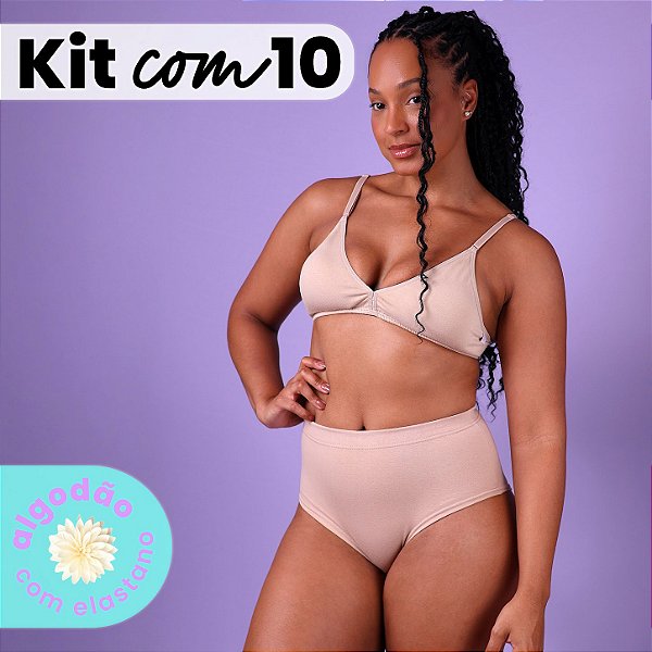 Kit com 10 Cintas Modeladoras de Algodão Cíntia