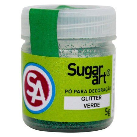 Pó para decoração Glitter verde SugarArt