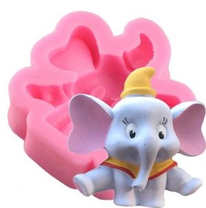 Molde de silicone de Elefante Baby Dumbo