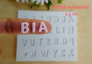 Molde de silicone de Alfabeto/ Letras Maiúsculas