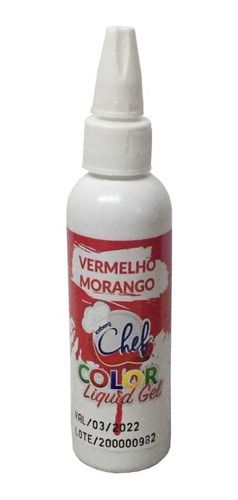 CORANTE LIQUID GEL VERMELHO MORANGO 25G ICEBERG