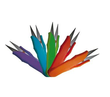 Tesoura Arremate Colorida Sem Dedal QX100 Jacaré