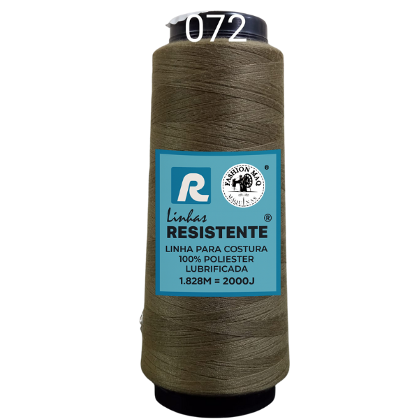 Linha de Costura Cor 072 Sudao 2000J (1.828m) Gramatura 120 Tex 27 Marca Resistente 100% Poliéster#