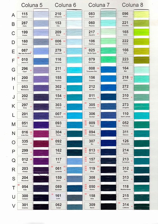 Linha Resistente Cor 203 Violeta 2000J#