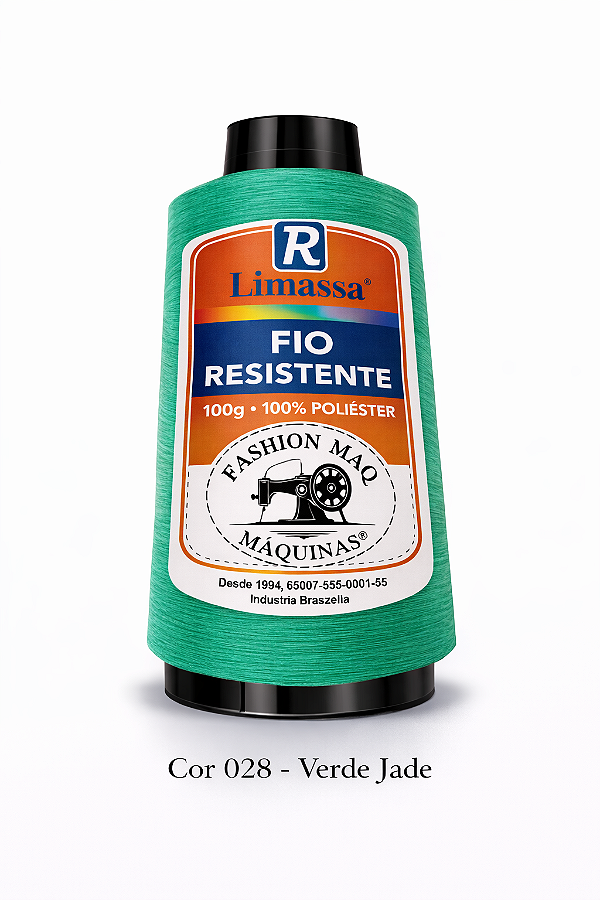 Fio Resistente Cor 028 Verde Jade 100g Marca Resistente 100% Poliéster