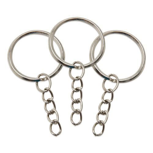 ARGOLA DE CHAVEIRO 19MM C/ CORRENTE C/10UN