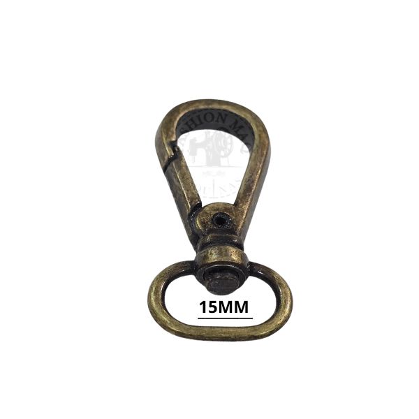 Mosquetão 15mm Ouro Velho