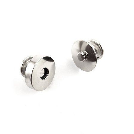 Botão 14Mm Imã 2 Acabamentos Prata