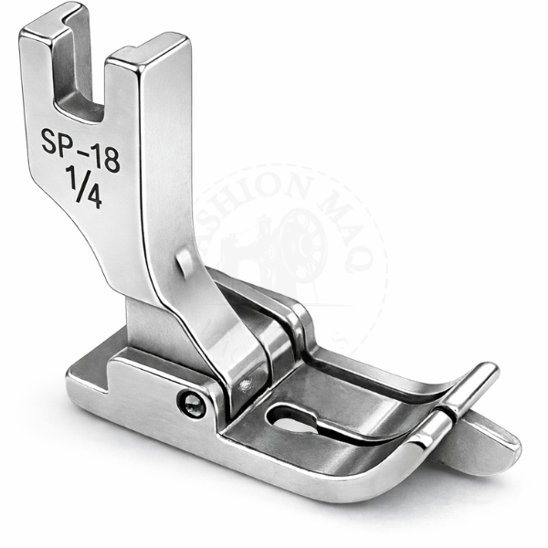 Calcador de Pesponto Para Reta Industrial de Metal com Guia Direito 1/4 (6mm)