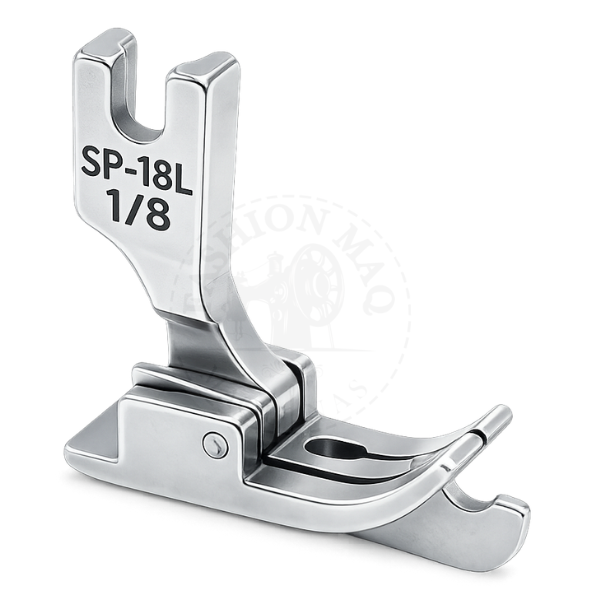 Calcador de Pesponto Para Reta Industrial de Metal com Guia Esquerdo 1/4 (6mm)