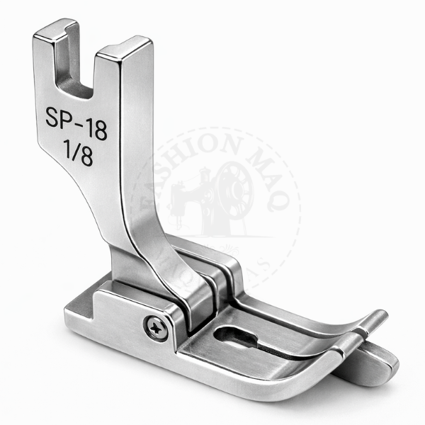 Calcador de Pesponto Para Reta Industrial de Metal com Guia Direito 1/8 (3mm)