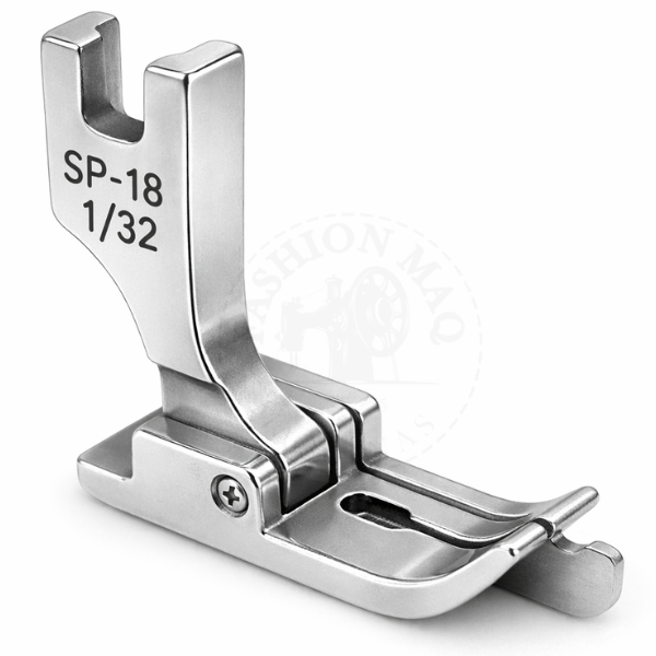 Calcador de Pesponto Para Reta Industrial de Metal com Guia Direito 1/32 (1mm)