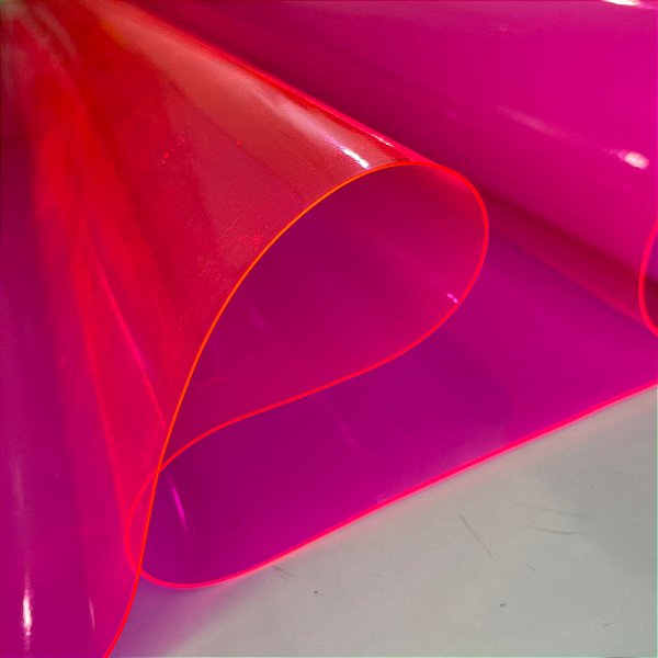Plástico Cristal Transparente Rosa Pink 0,40mm