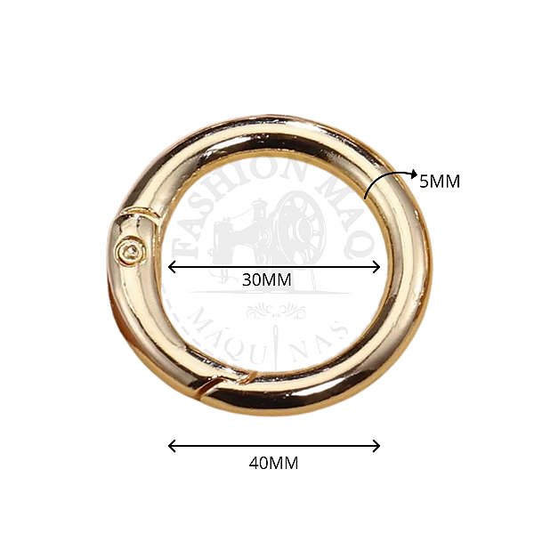 Argola Articulada Dourado 30Mm (Cataforetico) C/2un