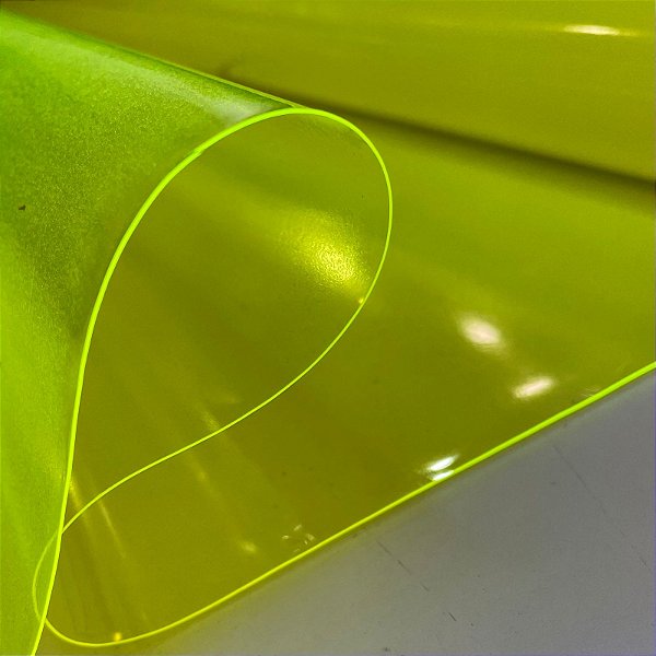 Plástico Cristal Transparente Amarelo 0,40mm
