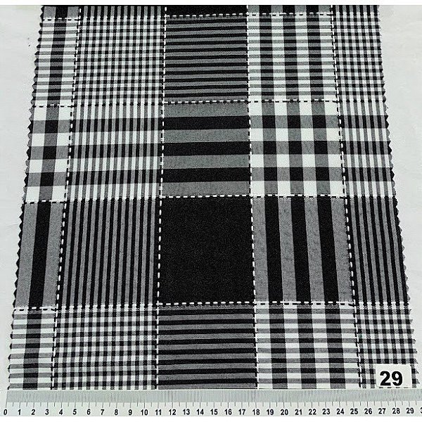 Oxford Xadrez Maquinetado Preto