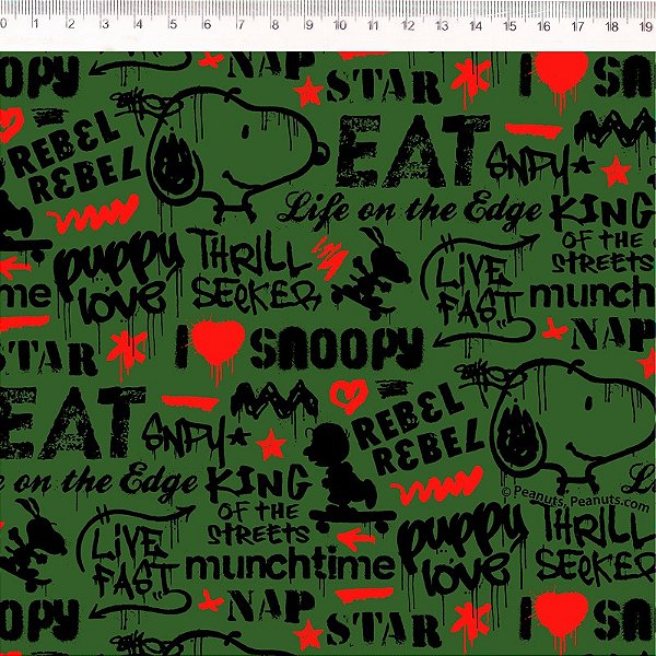 Tecido Snoopy Mega Pop