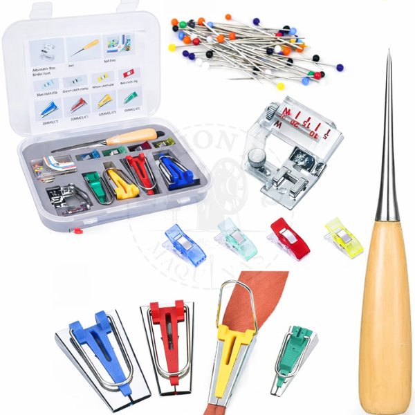 Conjunto Completo Para Fazer Viés Com 4 Peças + Acessórios Essenciais para Costura