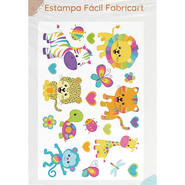 Estampa Fácil Fabricart Bichinhos Coloridos