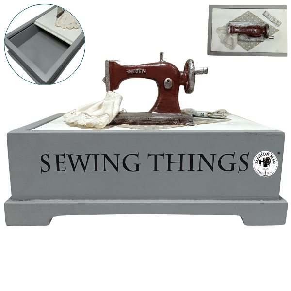 Mini Máquina de Costura Porta Joias Sewing Things