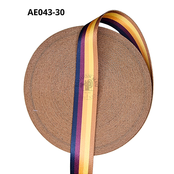 Alça Chic 30mm Estampada Listras Outono