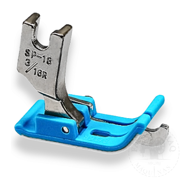 Calcador Reta Pesponto Teflon C/ Guia 3/16 Direito
