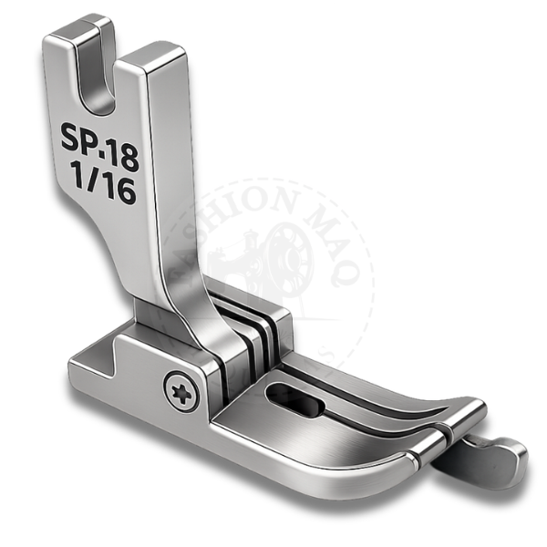 Calcador de Pesponto Para Reta Industrial de Metal com Guia Direito 1/16 (2mm)