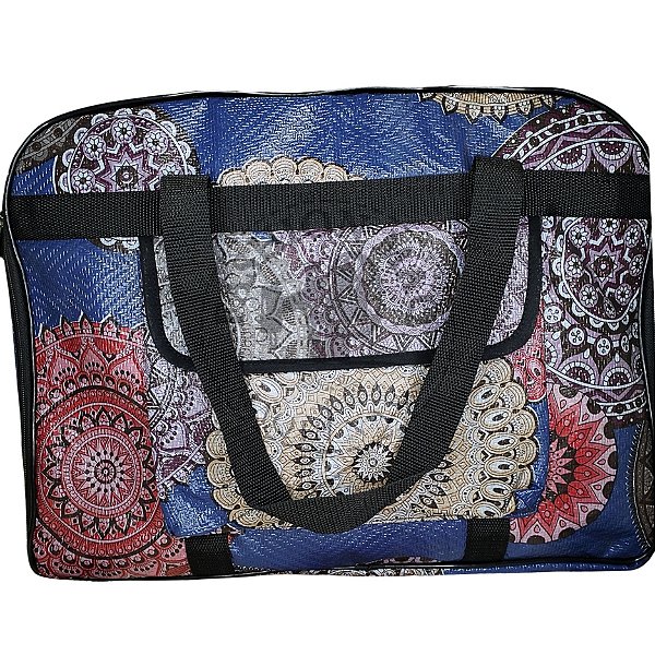 Bolsa Estampada P/ Máquina Doméstica Mandala Azul
