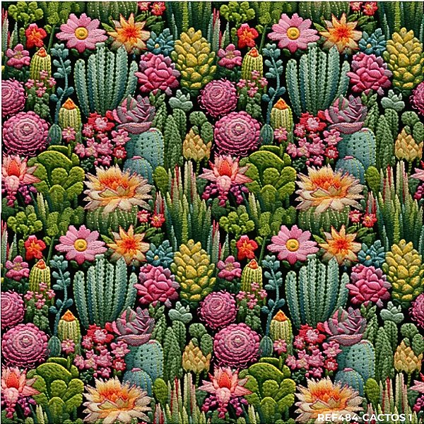 Tecido Tricoline Digital Cactos 1