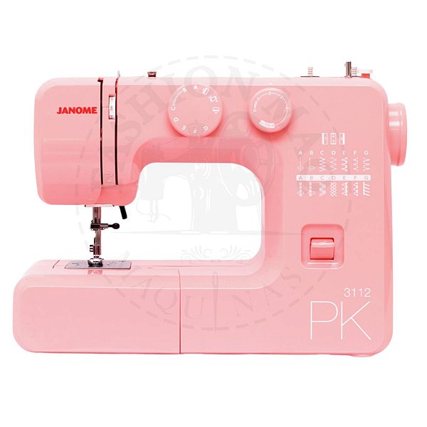 Máquina Janome Doméstica Pink 3112 110v