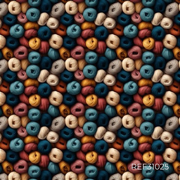 Tecido Tricoline Digital 3D Fios Coloridos 4